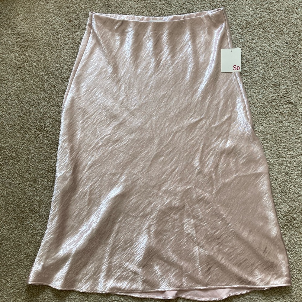 Satin A-Line Skirt